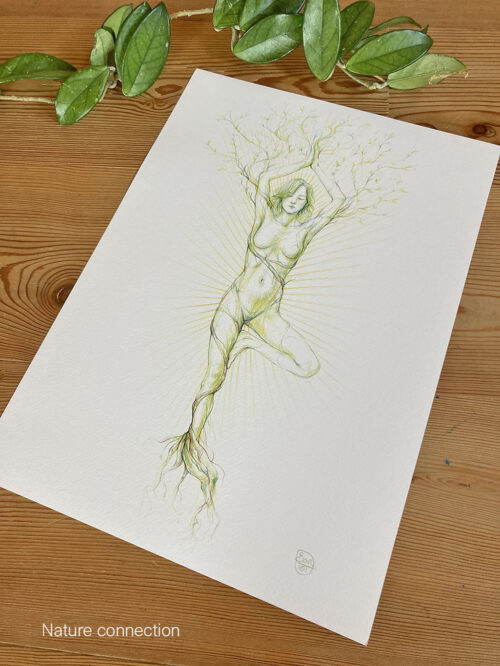A3 Yoga Prints - on textured paper - Nature connection