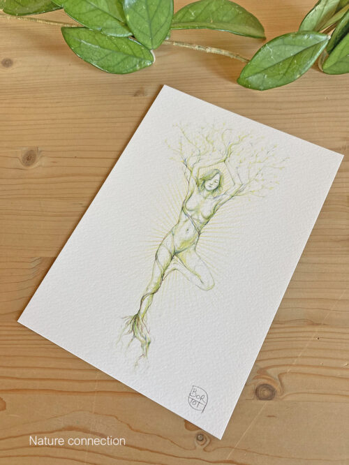 A5 Yoga Prints - on textured paper - Nature connection