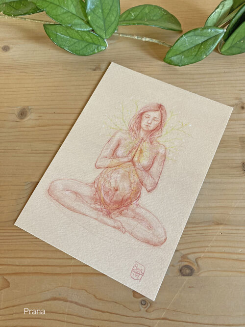 A5 Yoga Prints - on textured paper - Prana