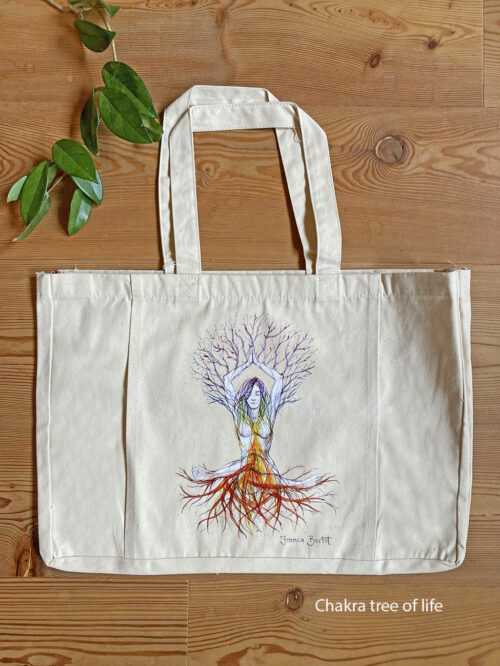 Organic Yoga Mat Bags - Chakra tree of life
