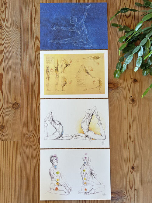 A4 Yoga Prints - on textured paper