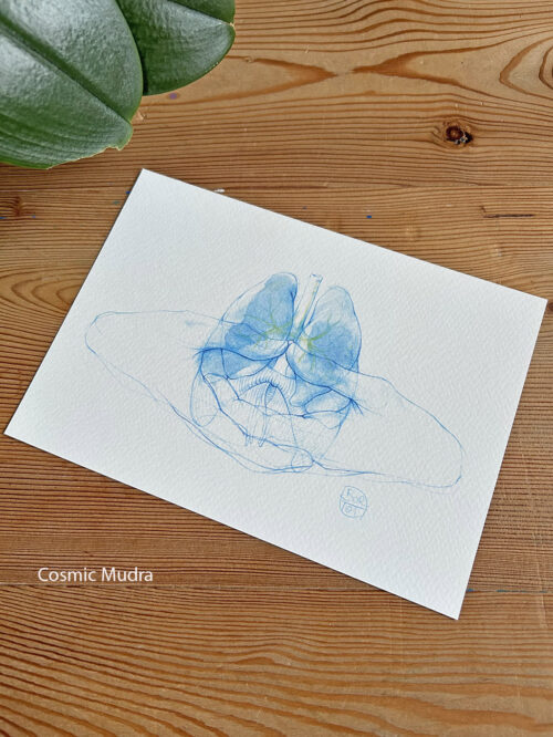 A5 Yoga Prints - on textured paper - Cosmic Mudra