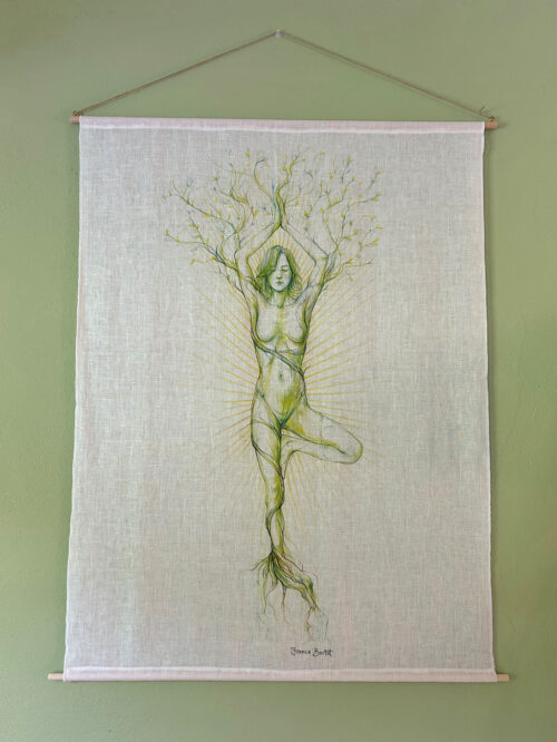 Nature connection - print on linen - big