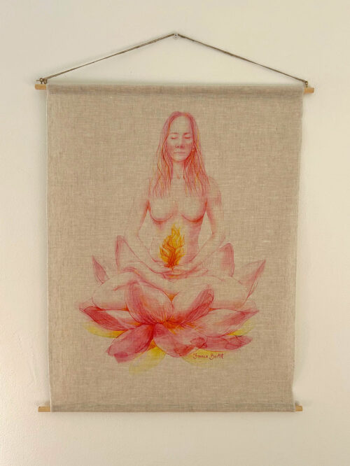 Benedetta - print on ecru linen