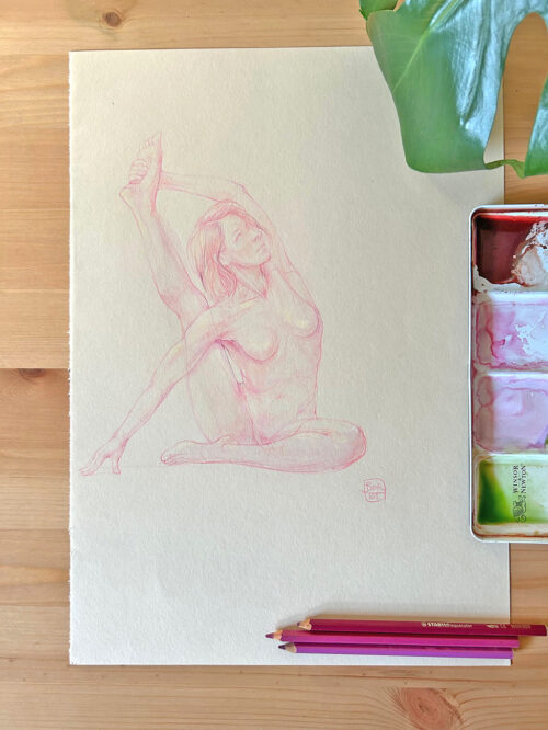 Original drawing - Surya Yantrasana