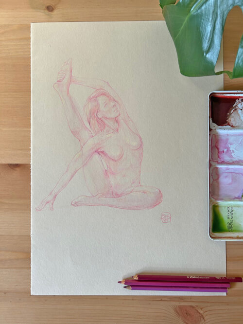 Original drawing - Surya Yantrasana