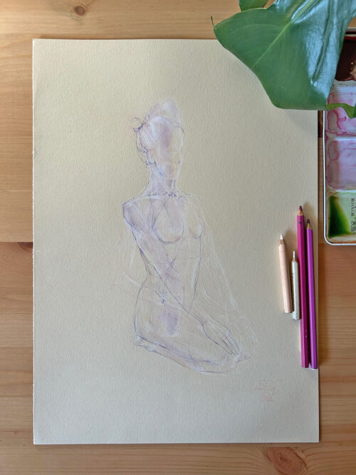 Original drawing - Vajrasana
