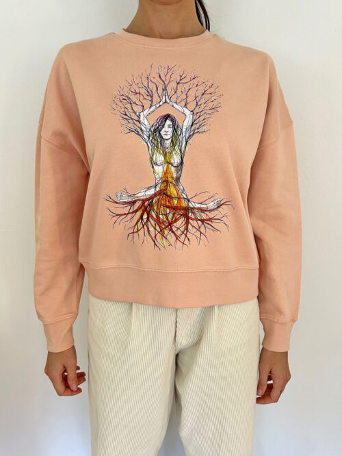 Women's warm Sweatshirt - Chakra tree of life