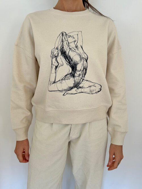 Women's warm Sweatshirt - Pigeon pose