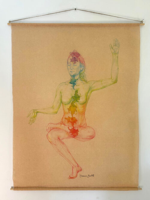 Goddess pose variation - print on linen
