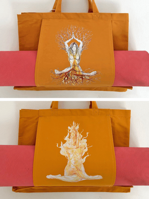 Organic Yoga Mat Bags - Orange
