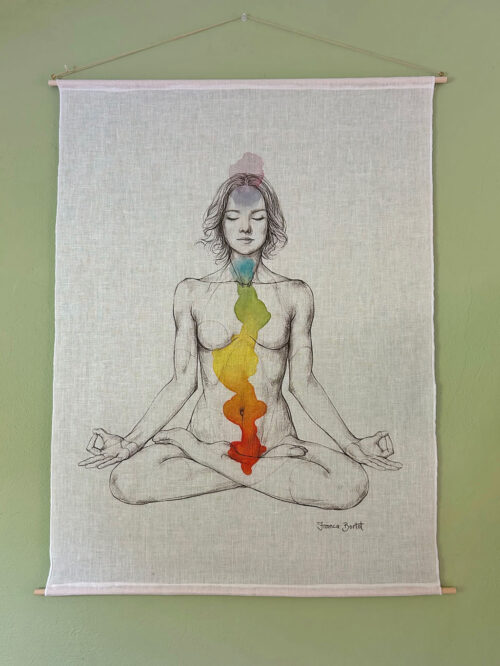 Chakras - print on linen - big