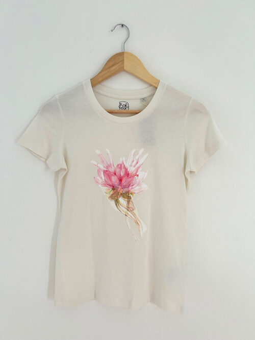 Women's T-shirt "Flower mudra" Ivory