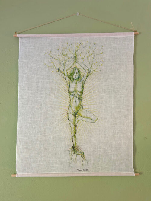 Nature connection - print on linen - small