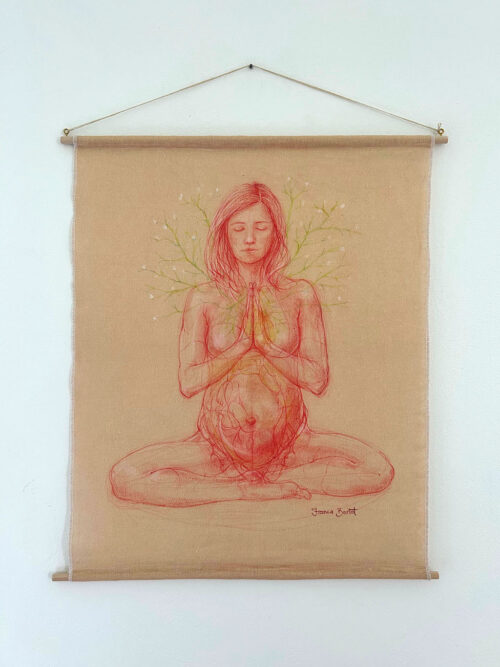Prana - print on linen - small